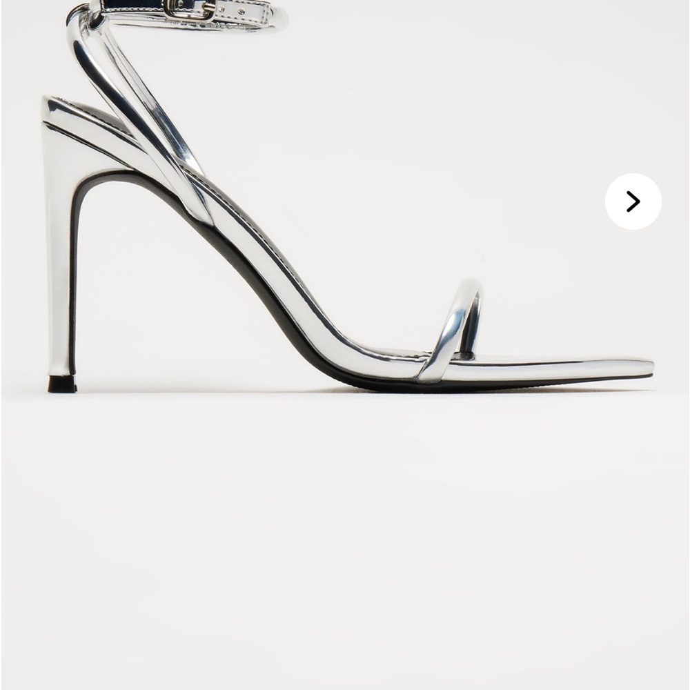 Fashion Nova Metallic Silver Heels